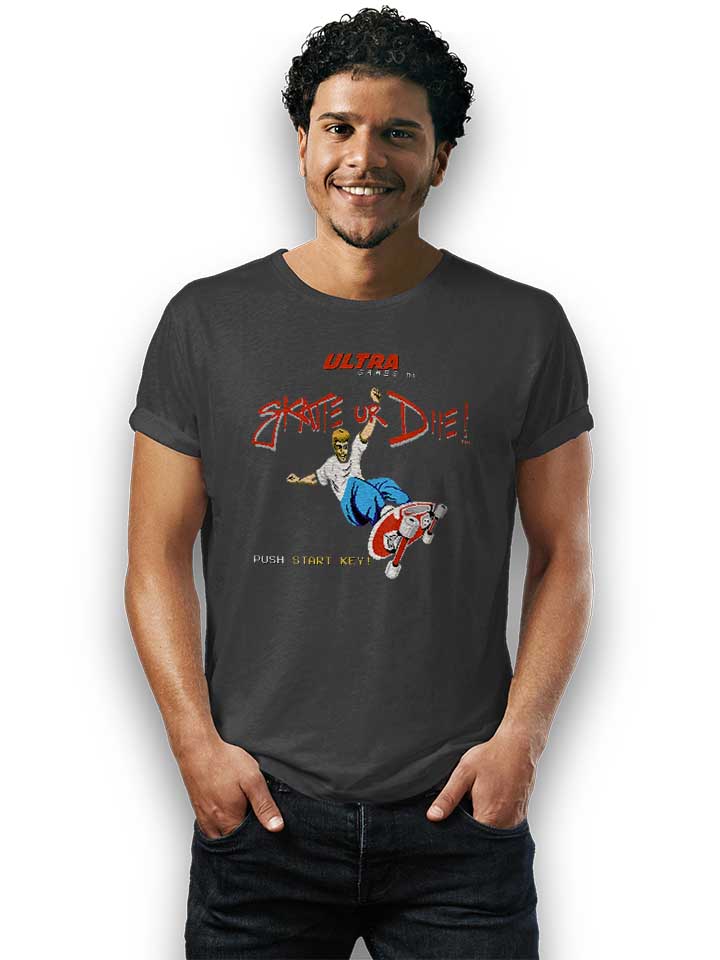 skate-or-die-t-shirt dunkelgrau 2