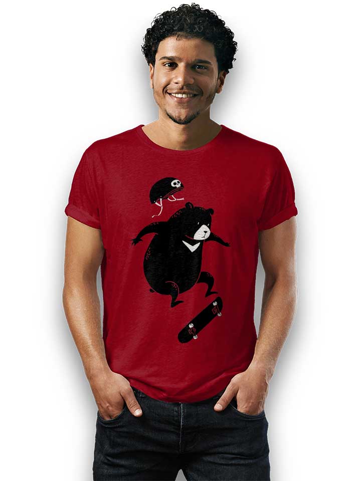 skateboard-bear-t-shirt bordeaux 2