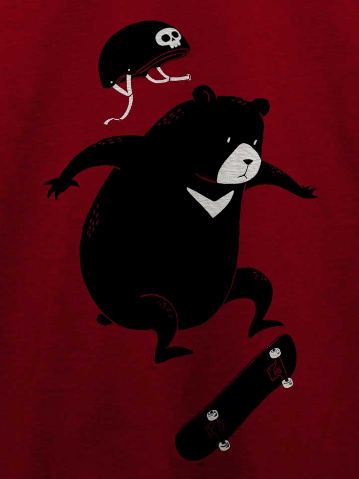 skateboard-bear-t-shirt bordeaux 4