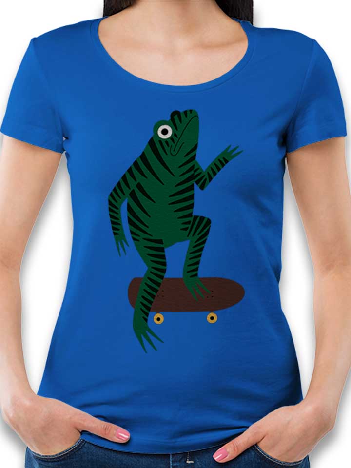 Skateboard Frog Damen T-Shirt royal L