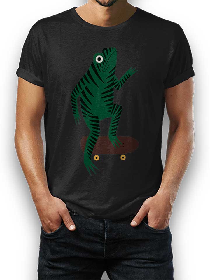 Skateboard Frog T-Shirt schwarz L
