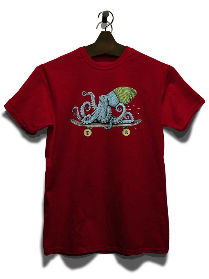 skateboard-octopus-t-shirt bordeaux 3