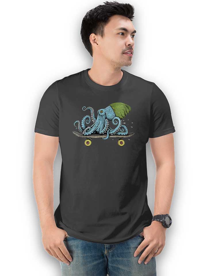 skateboard-octopus-t-shirt dunkelgrau 2