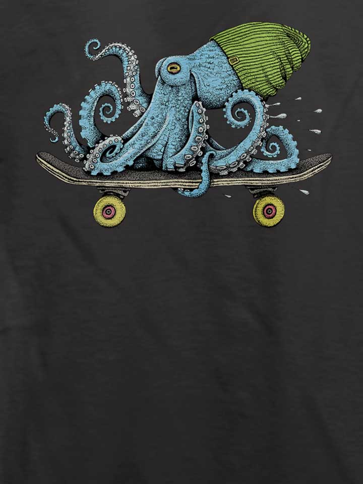 skateboard-octopus-t-shirt dunkelgrau 4