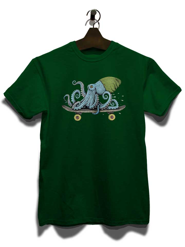 skateboard-octopus-t-shirt dunkelgruen 3