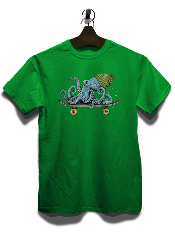 skateboard-octopus-t-shirt gruen 3
