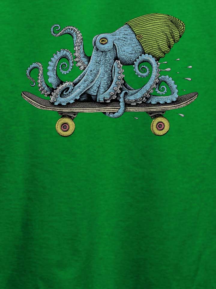 skateboard-octopus-t-shirt gruen 4