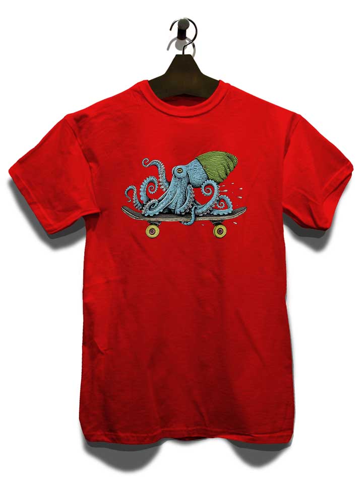 skateboard-octopus-t-shirt rot 3