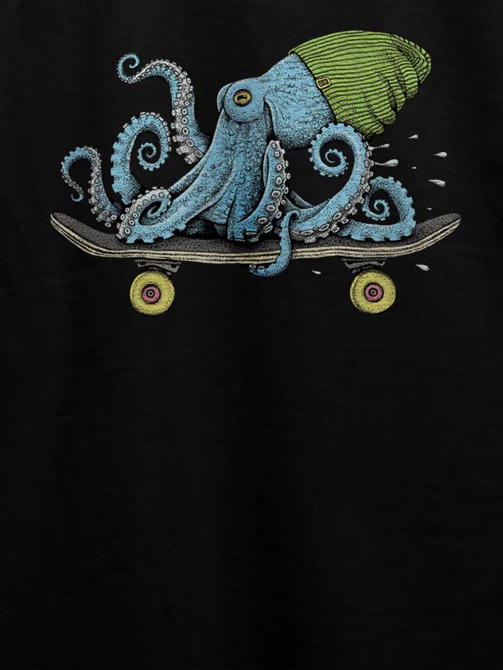 skateboard-octopus-t-shirt schwarz 4