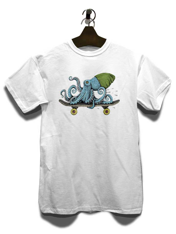 skateboard-octopus-t-shirt weiss 3
