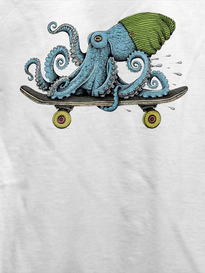 skateboard-octopus-t-shirt weiss 4