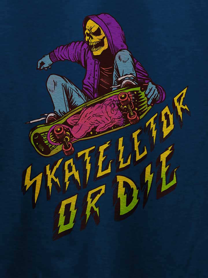 skeletor-skate-or-die-t-shirt dunkelblau 4