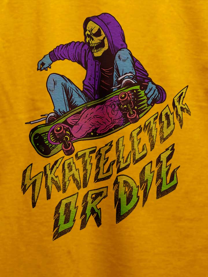 skeletor-skate-or-die-t-shirt gelb 4