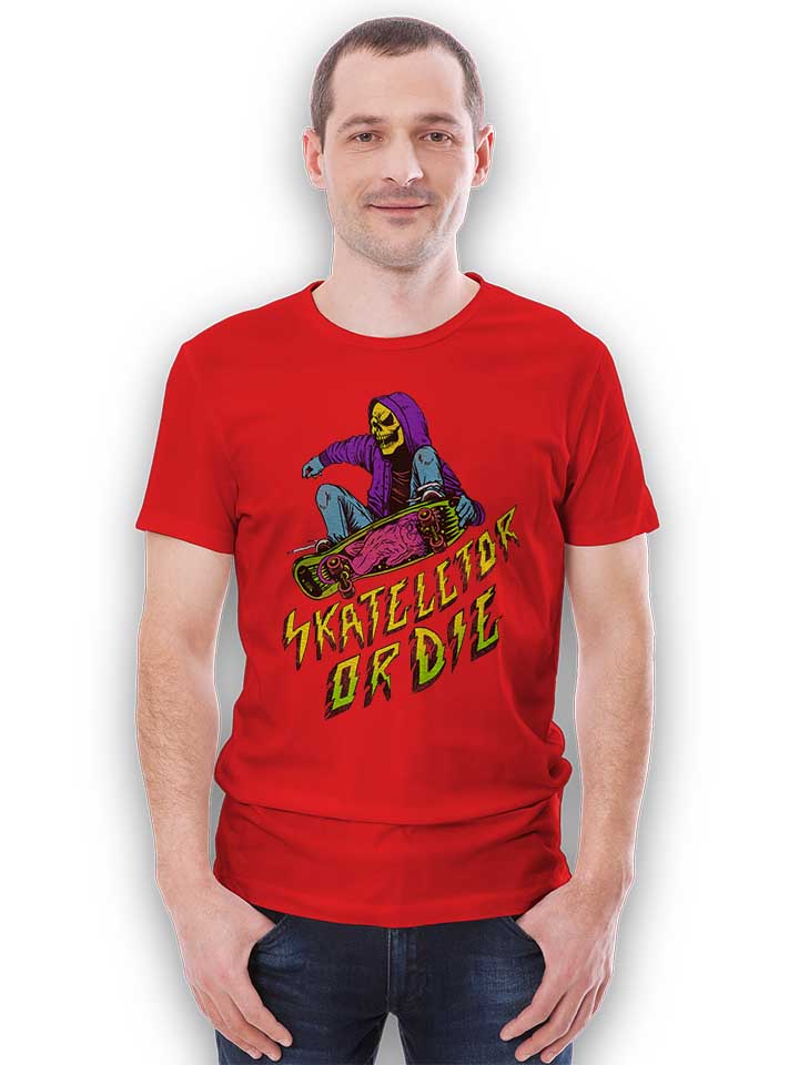 skeletor-skate-or-die-t-shirt rot 2