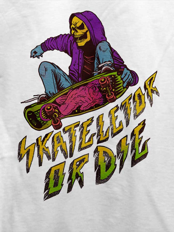 skeletor-skate-or-die-t-shirt weiss 4