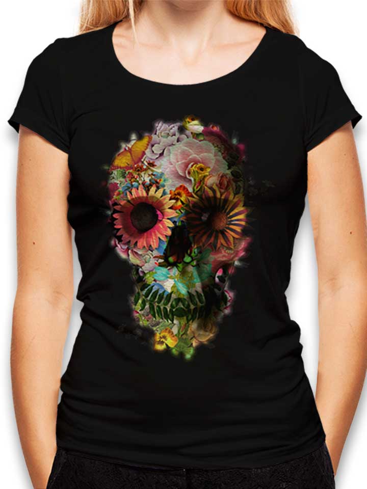 Skull 2 Damen T-Shirt schwarz L