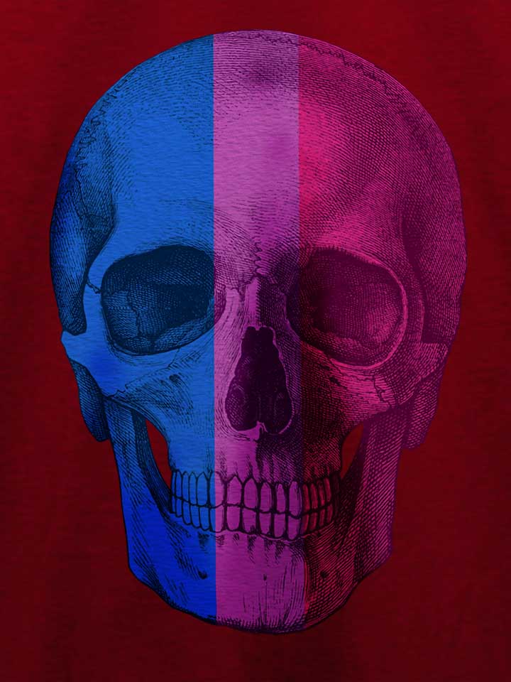 skull-blue-pink-red-t-shirt bordeaux 4