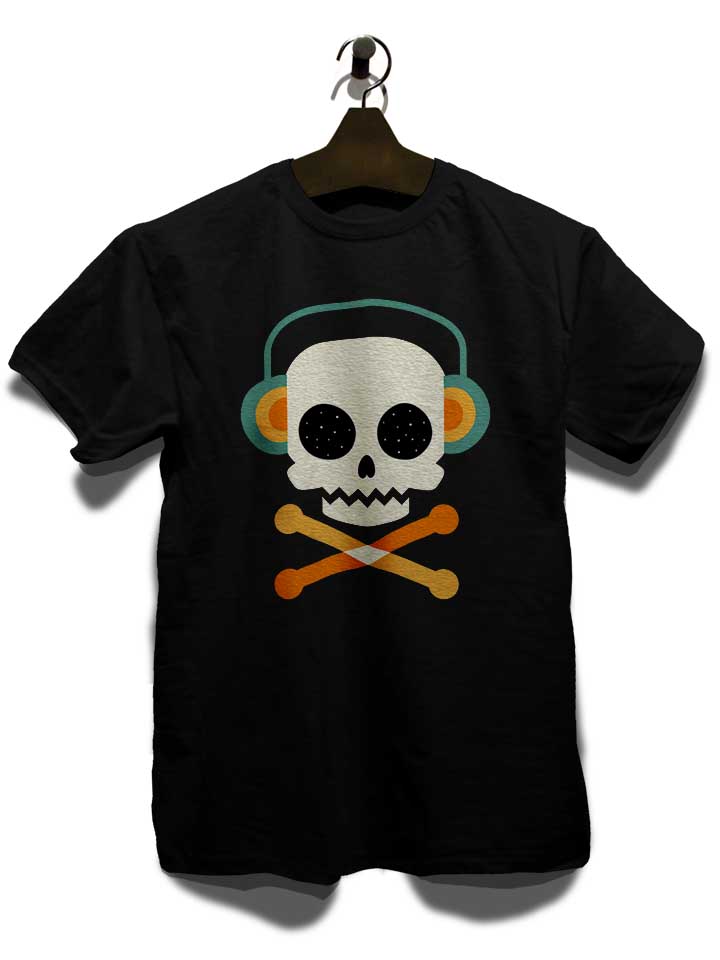 skull-bones-headphone-t-shirt schwarz 3