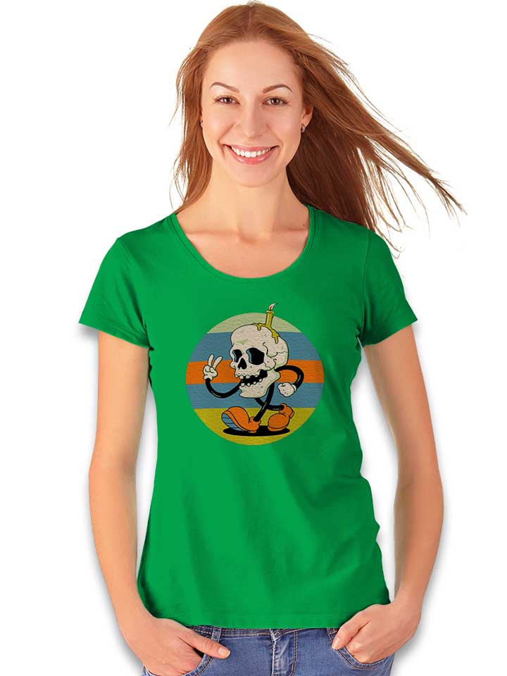 skull-boy-damen-t-shirt gruen 2