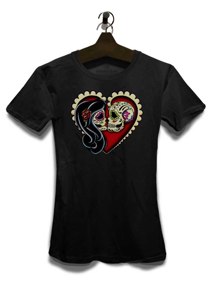 skull-lovers-heart-damen-t-shirt schwarz 3