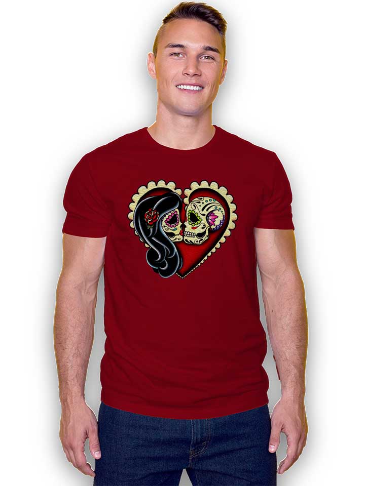 skull-lovers-heart-t-shirt bordeaux 2