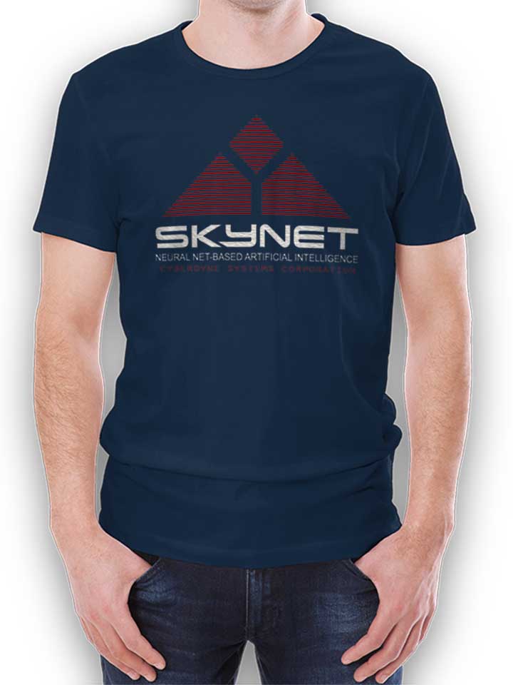 Skynet Cyberdyne Systems Corporation Camiseta azul-marino L