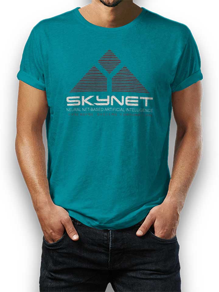 Skynet Cyberdyne Systems Corporation Camiseta turquesa L