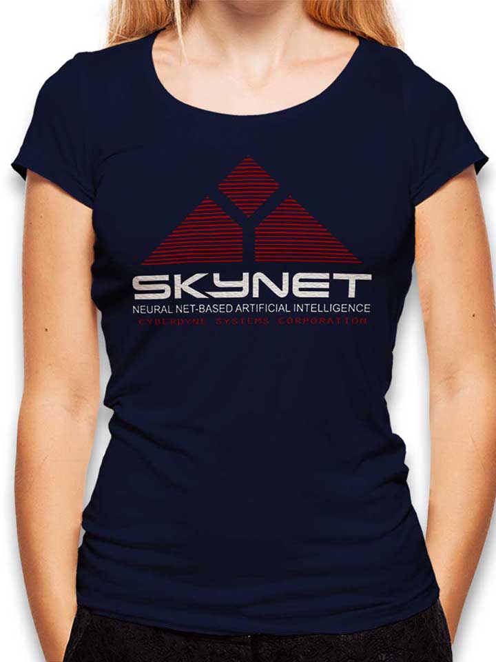Skynet Damen T-Shirt dunkelblau L