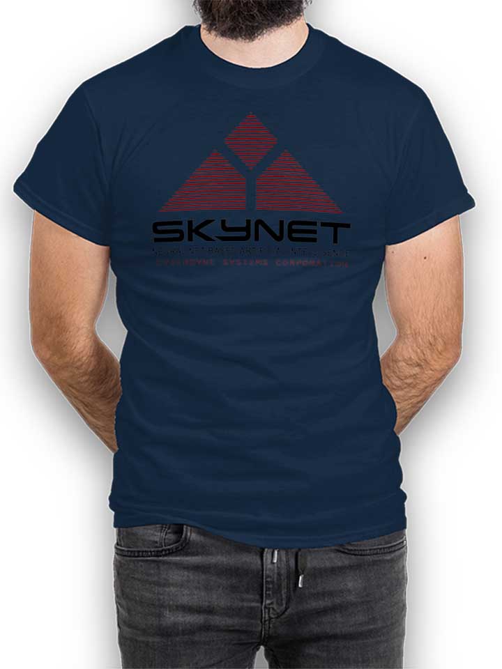 Skynet T-Shirt dunkelblau L