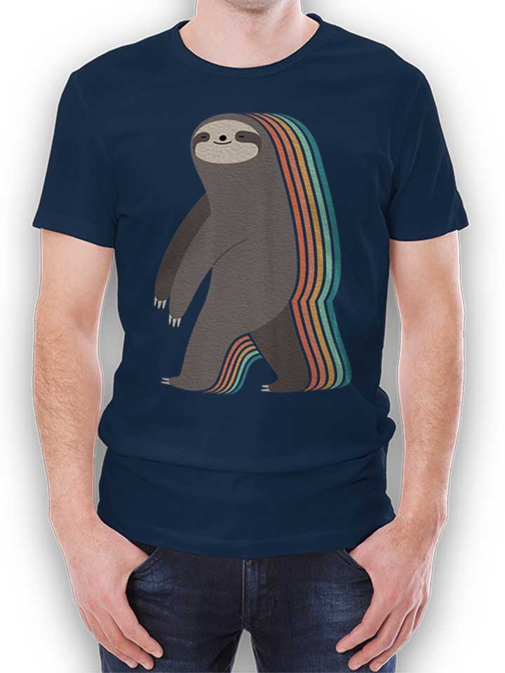 Sleepwalker Sloth Camiseta azul-marino L