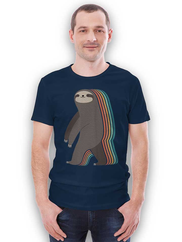 sleepwalker-sloth-t-shirt dunkelblau 2
