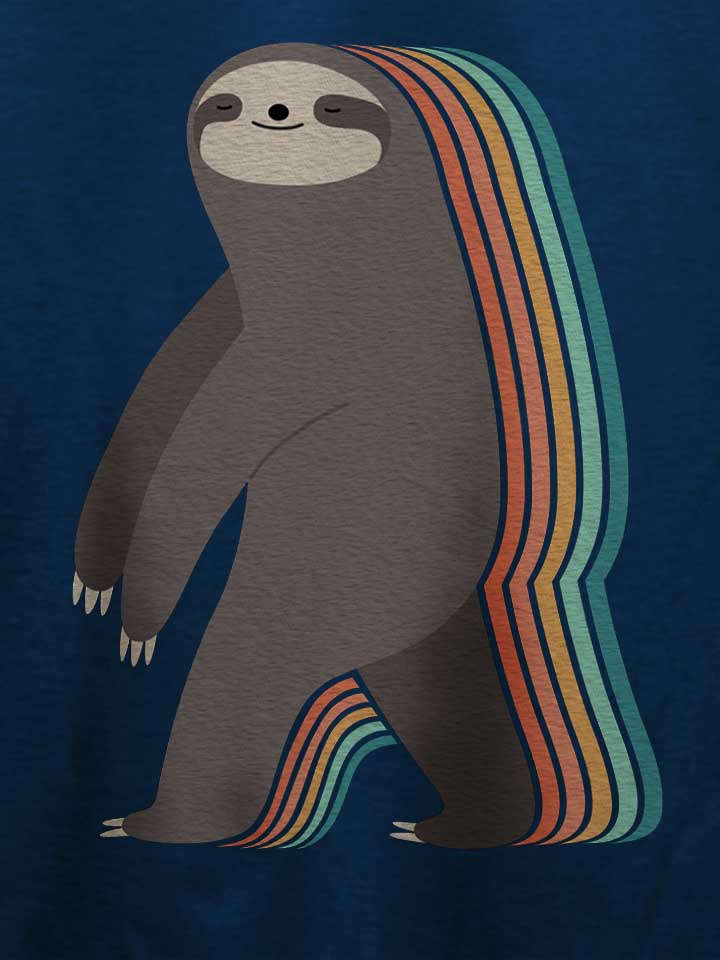 sleepwalker-sloth-t-shirt dunkelblau 4