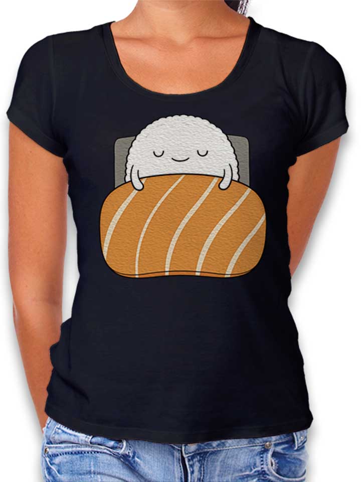 Sleepy Sushi 02 Damen T-Shirt schwarz L