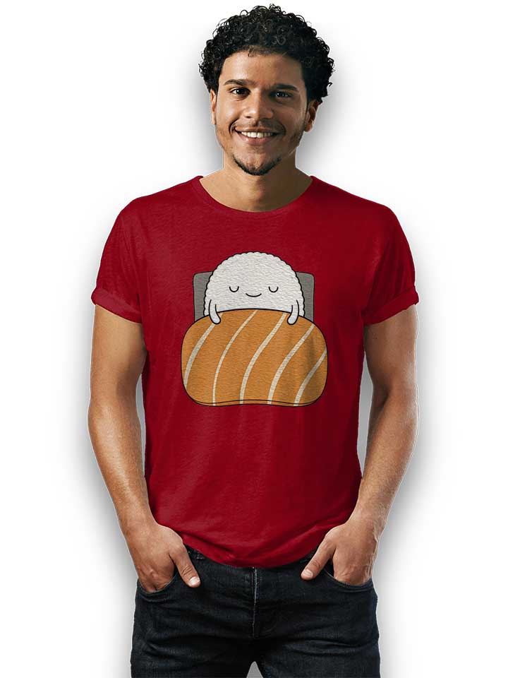 sleepy-sushi-02-t-shirt bordeaux 2