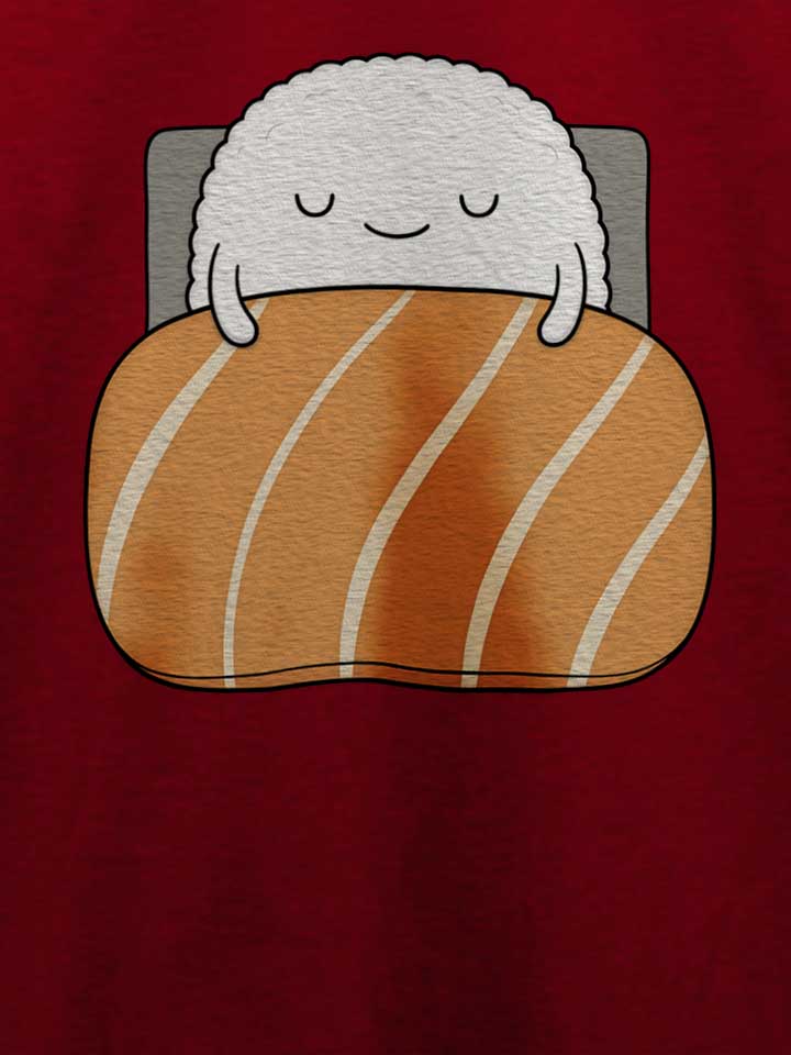 sleepy-sushi-02-t-shirt bordeaux 4