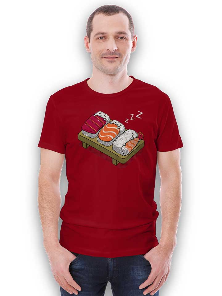 sleepy-sushi-t-shirt bordeaux 2