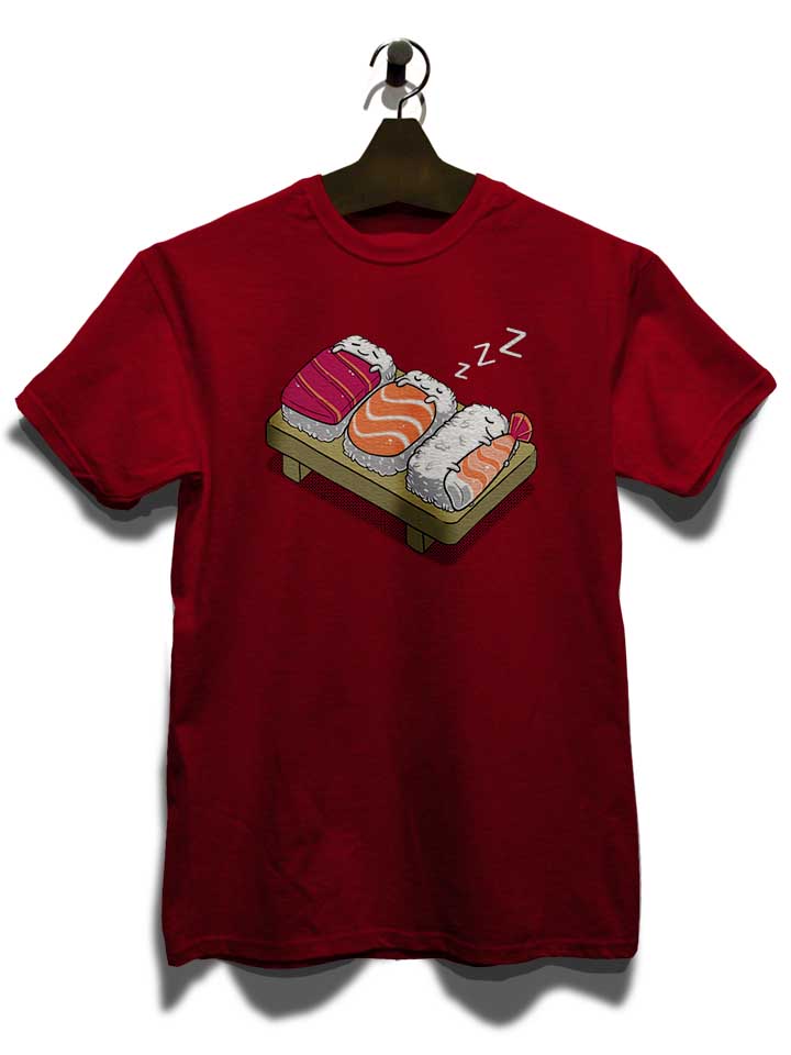 sleepy-sushi-t-shirt bordeaux 3