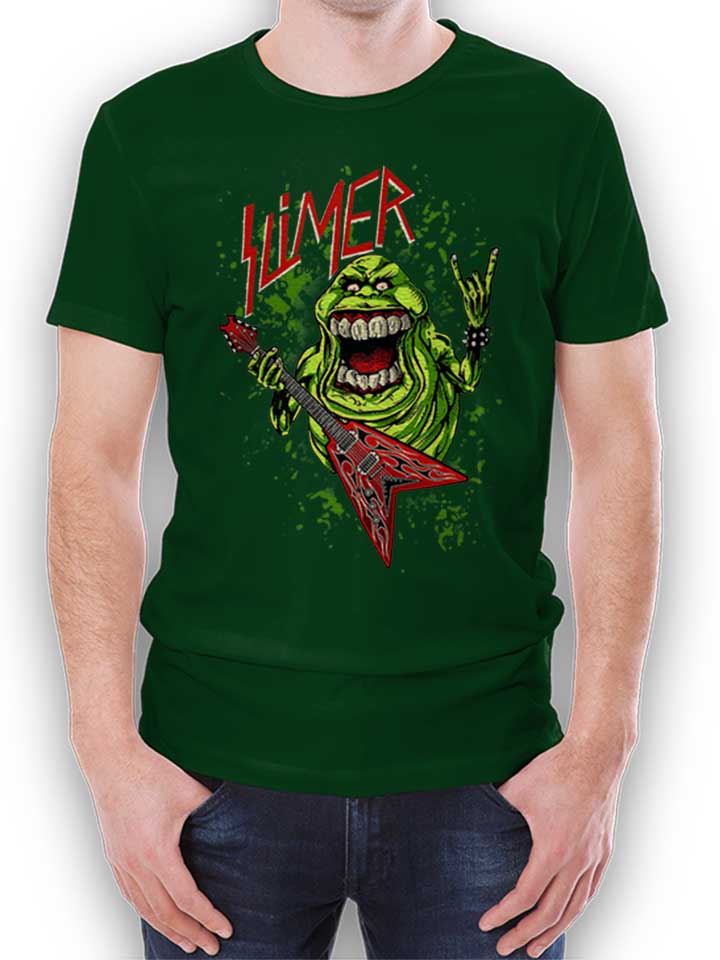 Slimer Rock N Roll Camiseta verde-oscuro L