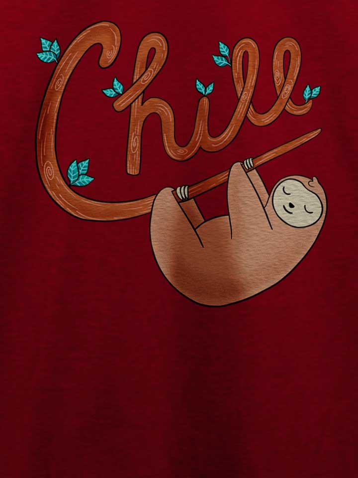 sloth-chill-02-t-shirt bordeaux 4