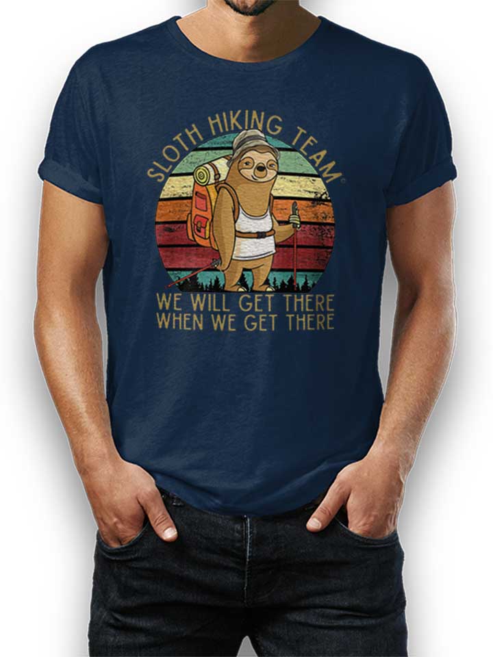 Sloth Hiking Team T-Shirt dunkelblau L