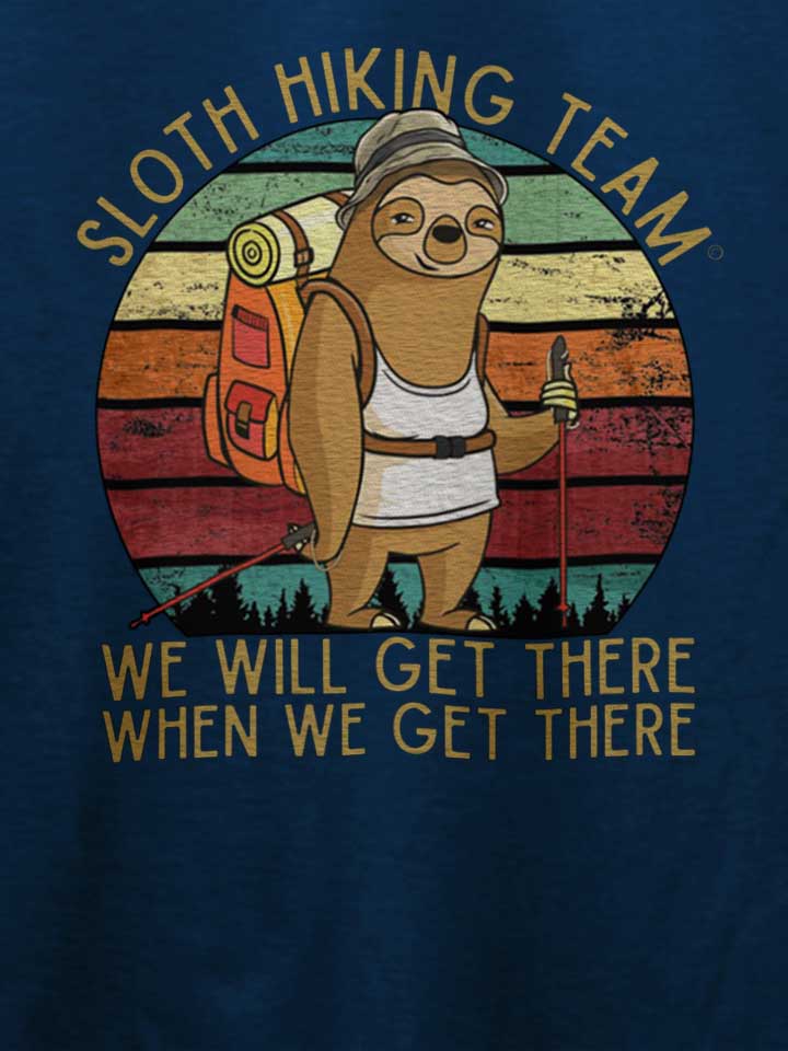 sloth-hiking-team-t-shirt dunkelblau 4