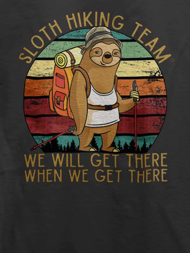 sloth-hiking-team-t-shirt dunkelgrau 4