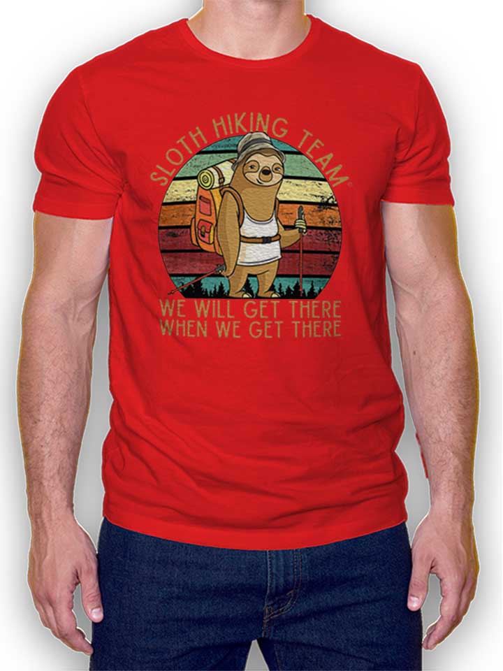 Sloth Hiking Team T-Shirt rot L