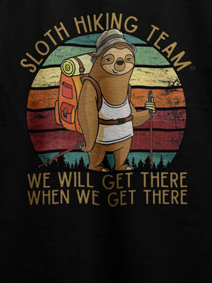 sloth-hiking-team-t-shirt schwarz 4