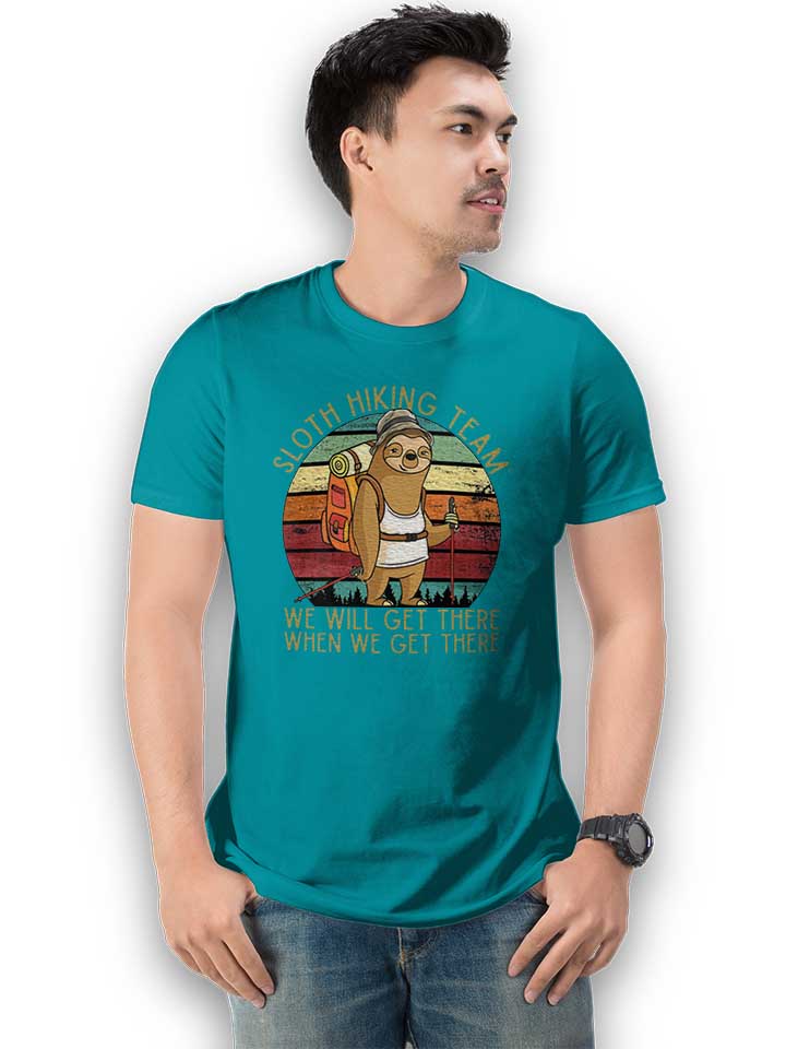 sloth-hiking-team-t-shirt tuerkis 2