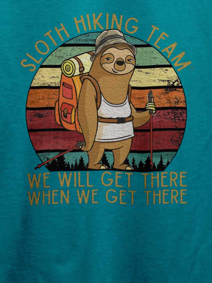 sloth-hiking-team-t-shirt tuerkis 4