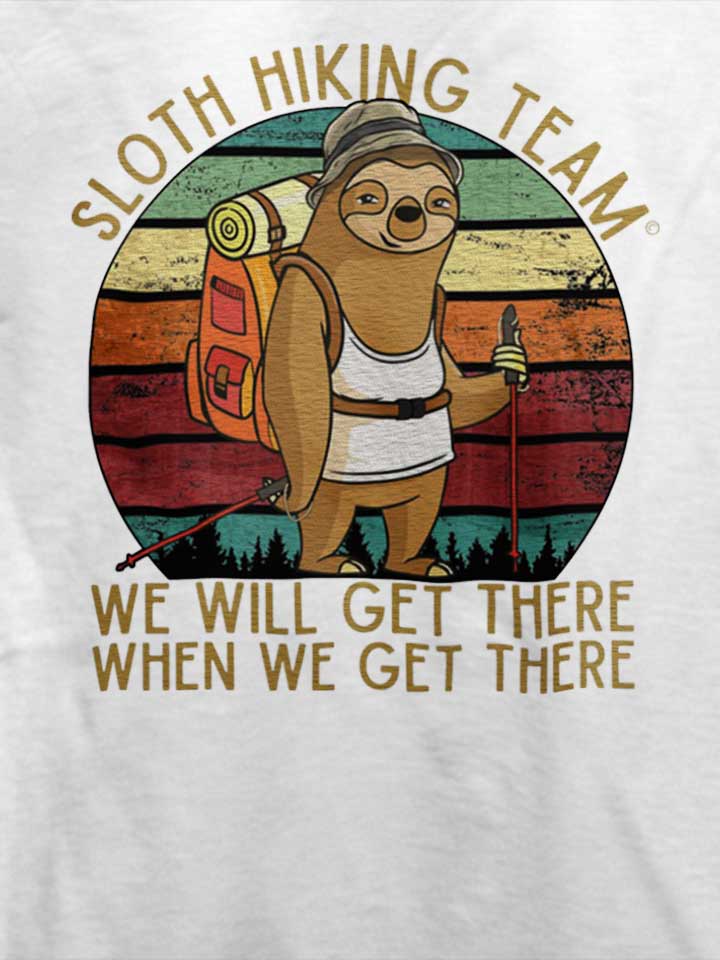 sloth-hiking-team-t-shirt weiss 4