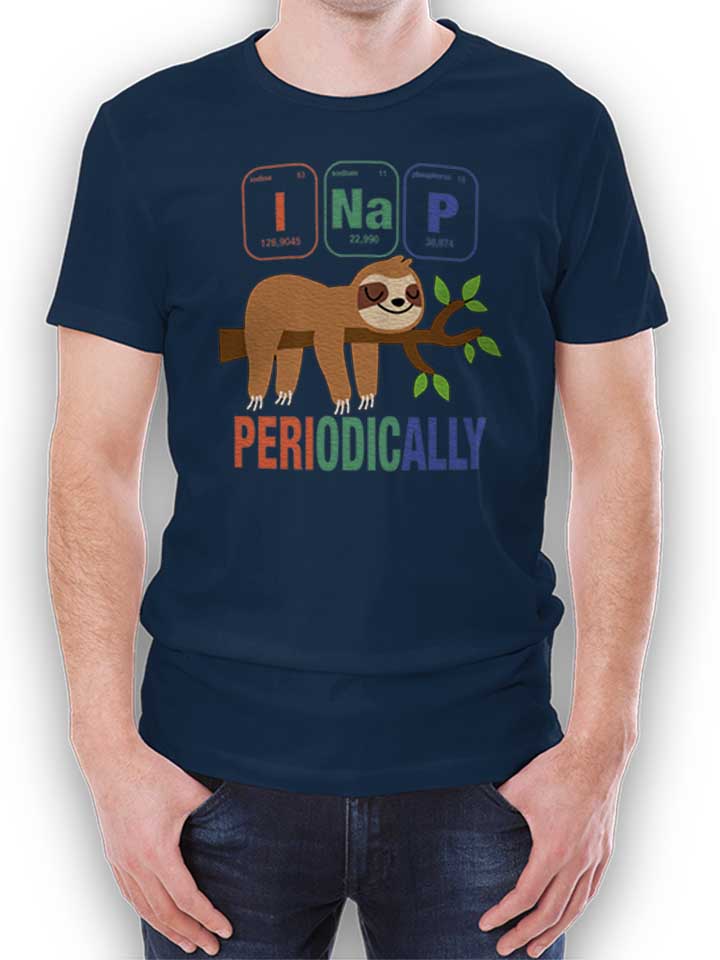 Sloth I Nap Periodically T-Shirt blu-oltemare L
