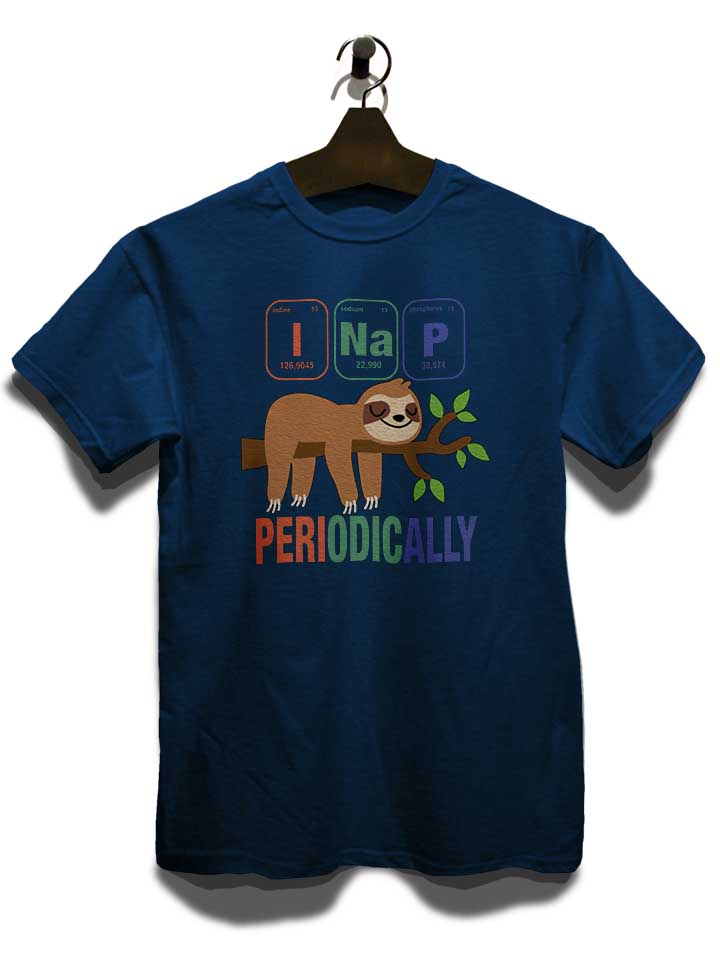 sloth-i-nap-periodically-t-shirt dunkelblau 3