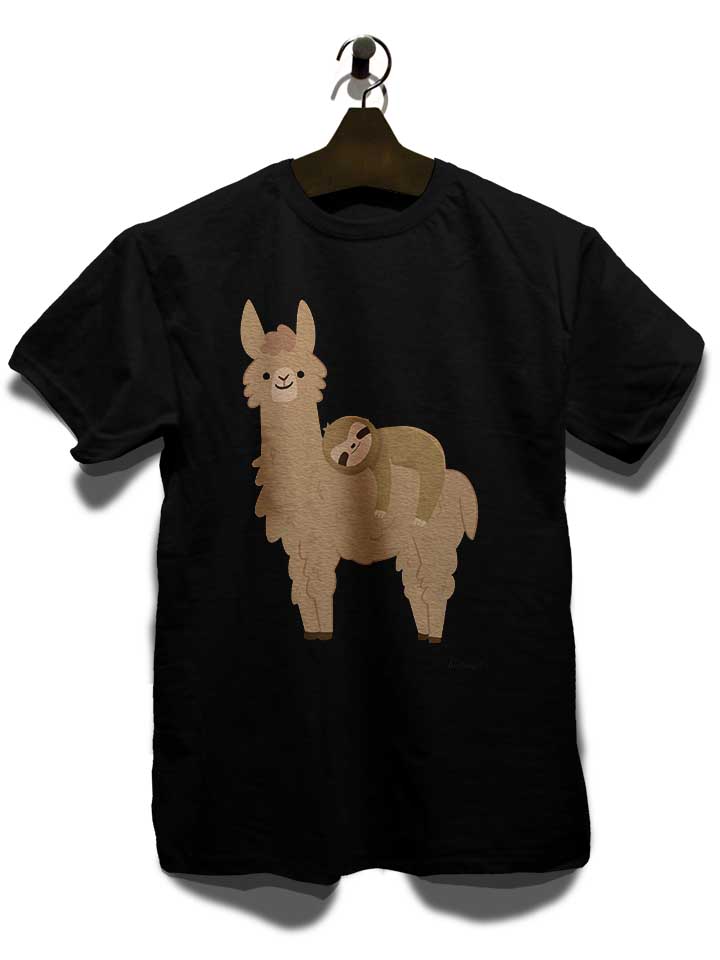 sloth-lama-t-shirt schwarz 3